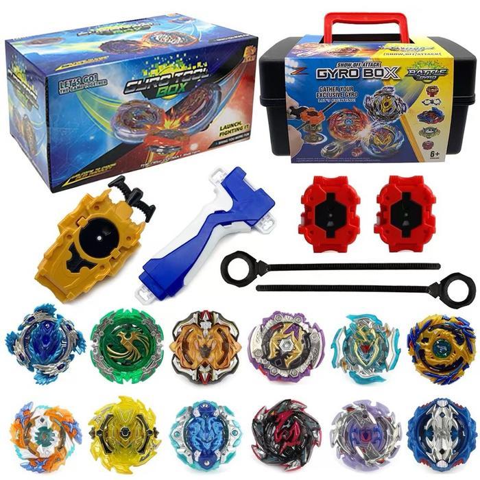 beyblade alike spinning toys set with launcher gyro box adu gangsing mainan