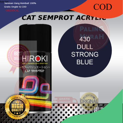 HIROKI Spray Paint 430 Dull Strong Blue Cat Semprot Biru Tua Doff Serbaguna Anti Retak