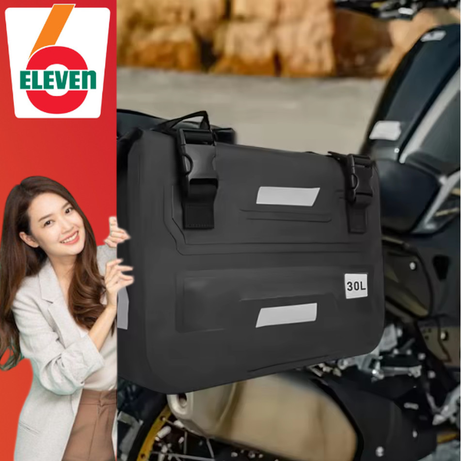 6ELEVEN- Blinkminds Tas Motor Touring Saddle Pannier Anti Slip Waterproof 30L - BM08