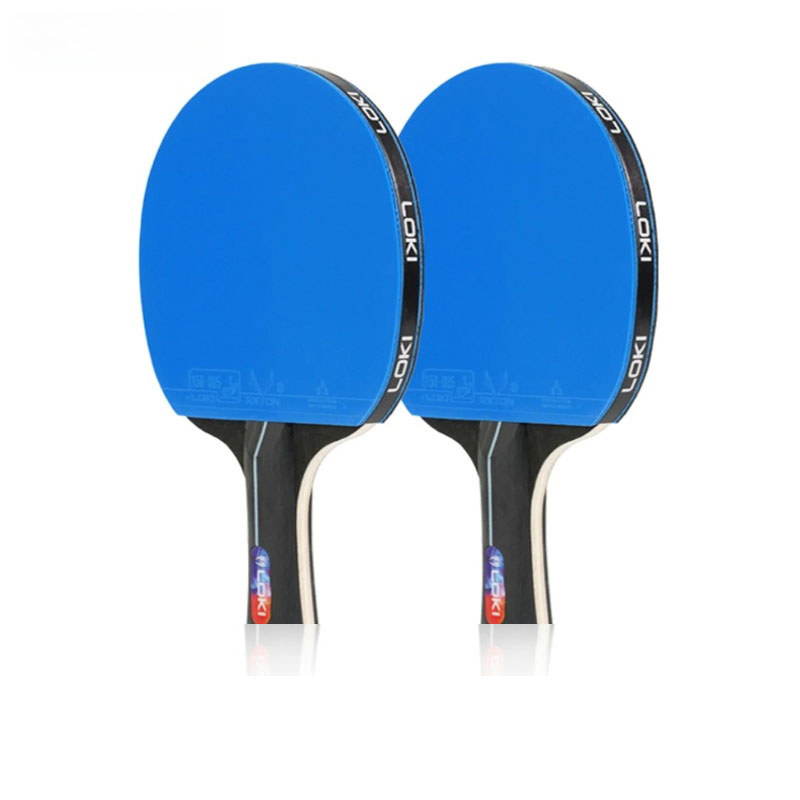 Table Tennis Racket 2PCS Professional Ping Pong Racket Set Pimples PingPong Rackets with Blue Color 