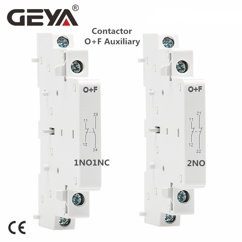 GEYA O+F Auxiliary Contactor for Househould AC Contactor Accessory 2NO or 1NO1NC or 2NC