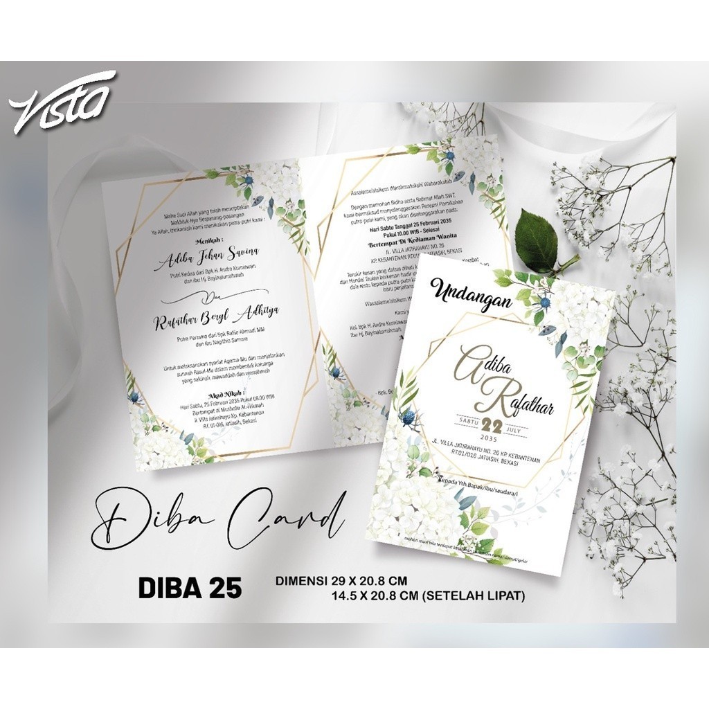 Blangko Undangan   Diba Card 25   Invitation