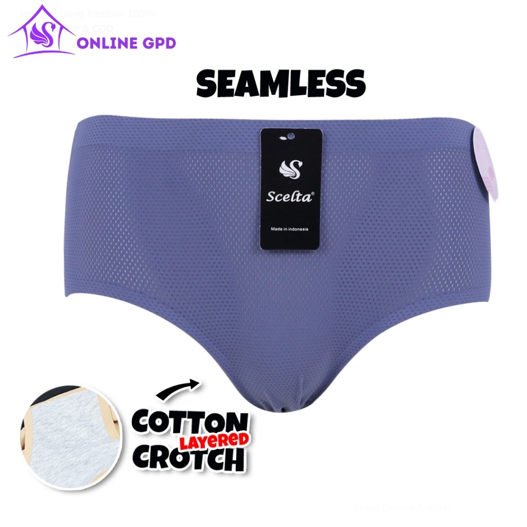 Scelta ITC Cempaka Mas Seamless Panty Celana Dalam Wanita Minimalist Ladies Underwear Sc PB1245