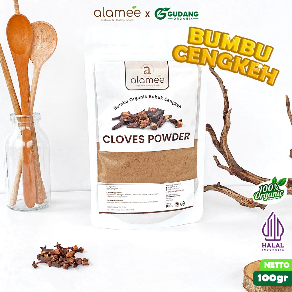 ALAMEE Cengkeh Bubuk Clove Powder Ground Spice Murni Asli Tanpa Campuran Bumbu Organik 100g Gudang O