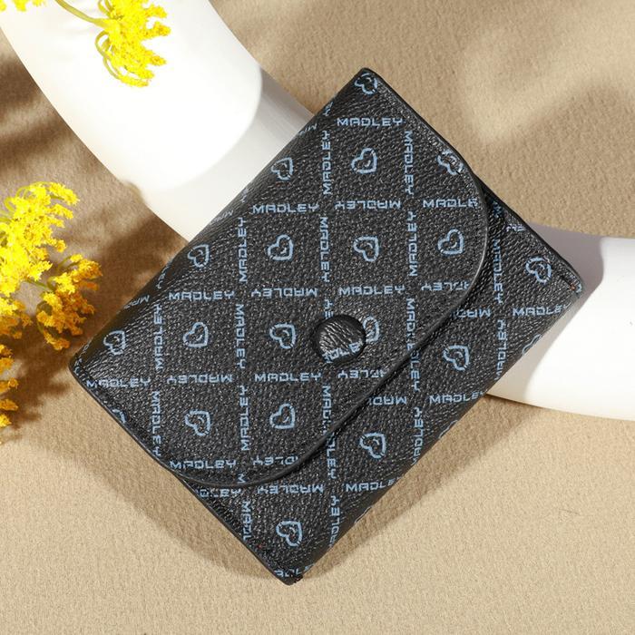 HOLO Dompet Wanita Retro Fashionable PU Kapasitas Besar Mudah Untuk Dibawa Dompet Pria - Hitam