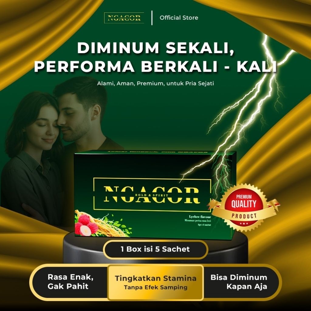 NGACOR Minuman Herbal Pria Dewasa Rasa Leci | Stamina & Vitalitas - Ujangstore_ID