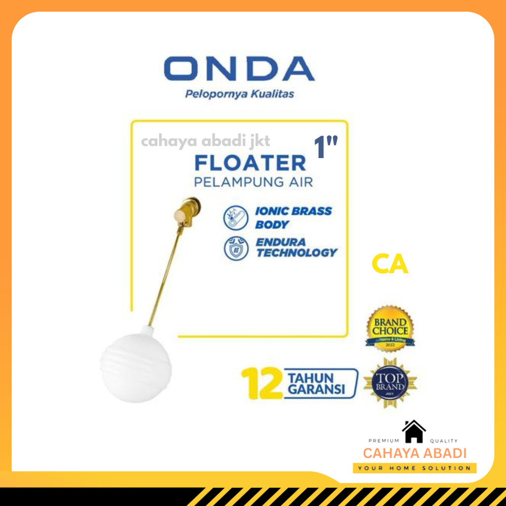 Pelampung Onda 1" / Pelampung Bola Kuningan Onda 1in / Floater Onda 1 inch