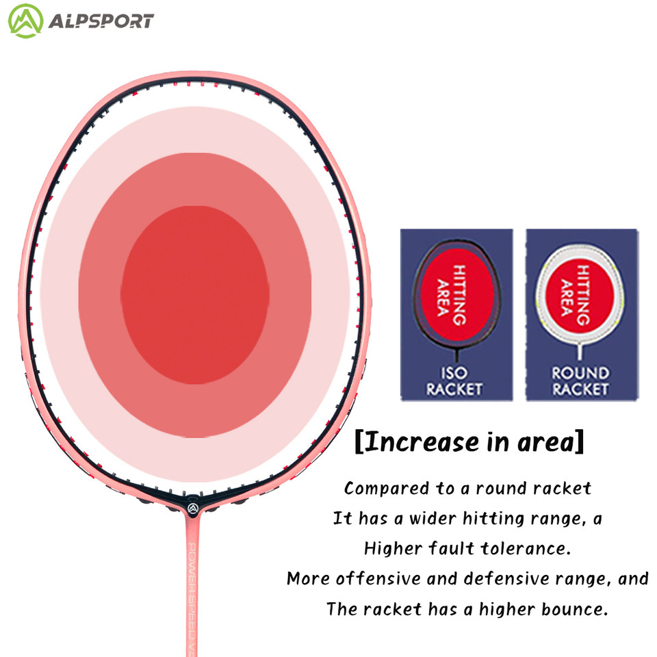 ALP V5 2.0 MXH Buffer Technology Ultra Light Offensive Type Badminton Racket Original 4U Carbon Fibe