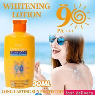 Sunblock Wajah 200ml Glowing Sunblock Wajah dan Badan Sunblock Tangan SPF 90 Sunscreen Pria Denok / 