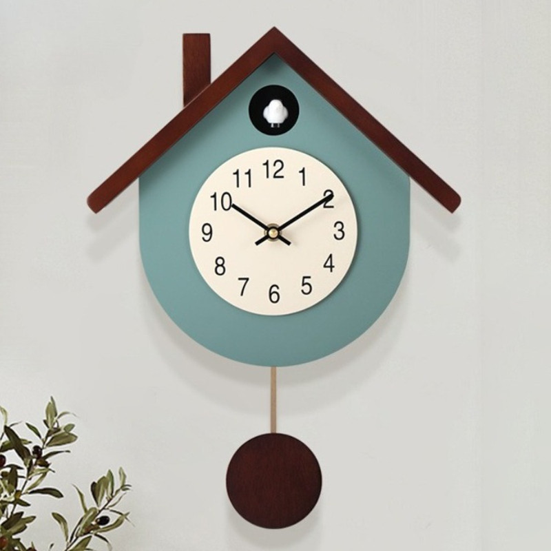 Cuckoo Wall Clocks Norc Wooden Clock Wall Art Decoration Clocks Living Room Pendulum Watch Luxury Ae