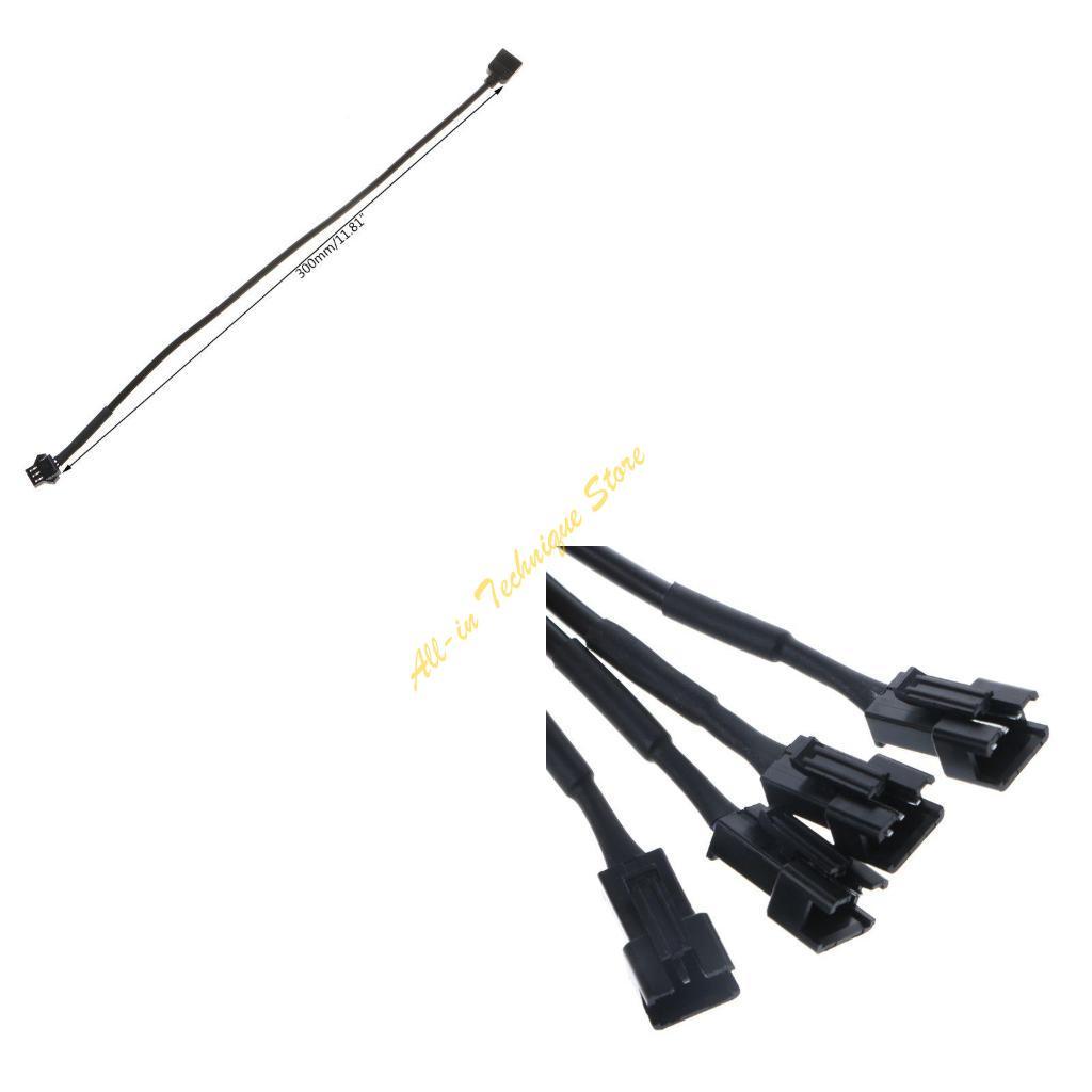 PC Motherboard 5V 3 PIN 12V 4 Pin to RGB Fan Socket Multi Connectors Cable N1HC
