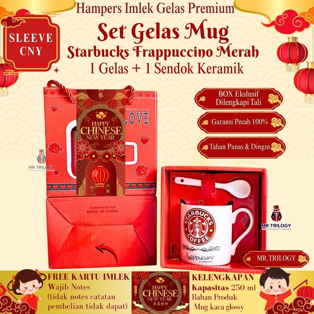 TERLARIS Gelas Cangkir Mug Keramik Gelas Set Starbucks FRAPPUCINNO Coffee Cup Cangkir Set Kopi Hampe