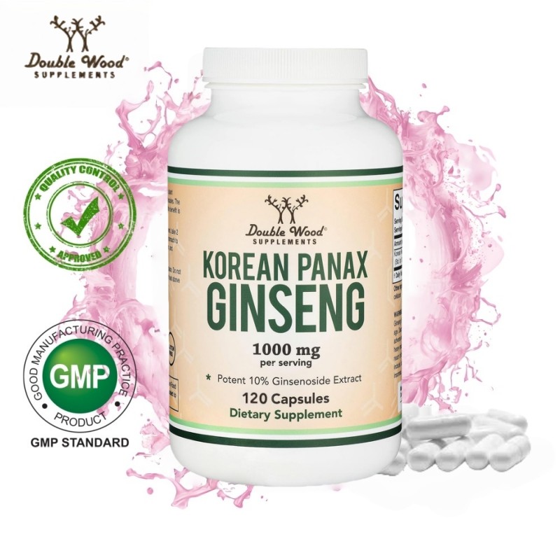 Ginseng Korea Kapsul 1000mg | 10% Ginsenosida Ekstrak Kuat | 120 Kapsul | Tingkatkan Stamina/Imunita