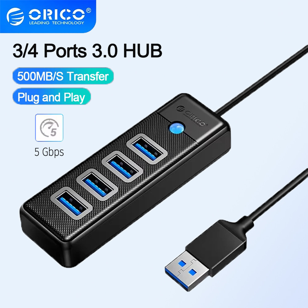 ORICO USB3.0 5Gbps HUB 4 Ports Expansion High Speed Mini Usb Splitter OTG Adapter For Desk PC Comput