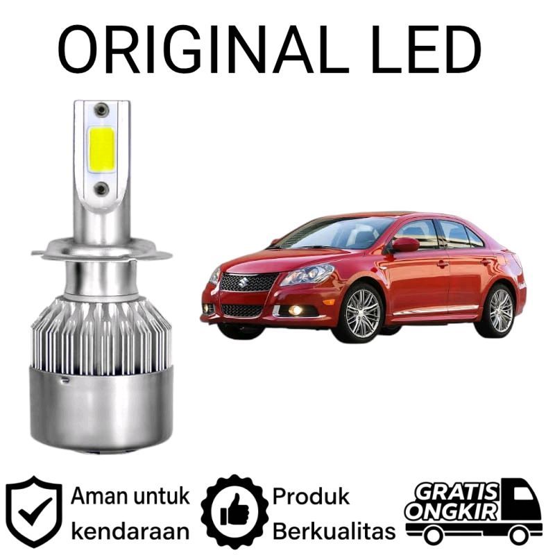 AM 2pcs Lampu Utama Jauh LED H7 COB Mobil SUZUKI KIZASHI