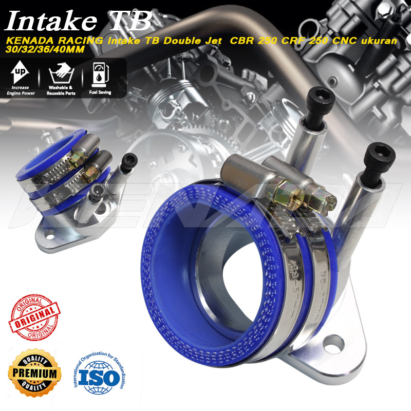 KENADA RACING Intake TB Double  30/32/36 /40MM Jet  CBR 250 CRF 250 CNC ukuran