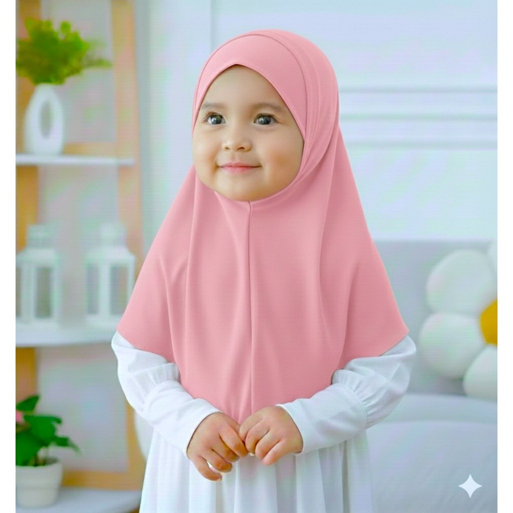 jilbab anak bayi 0 12bulan 1-9 tahun HijaB BERGO Zeeva Anak JILBAB ANAK TK PAUD Kerudung bergo Anak 