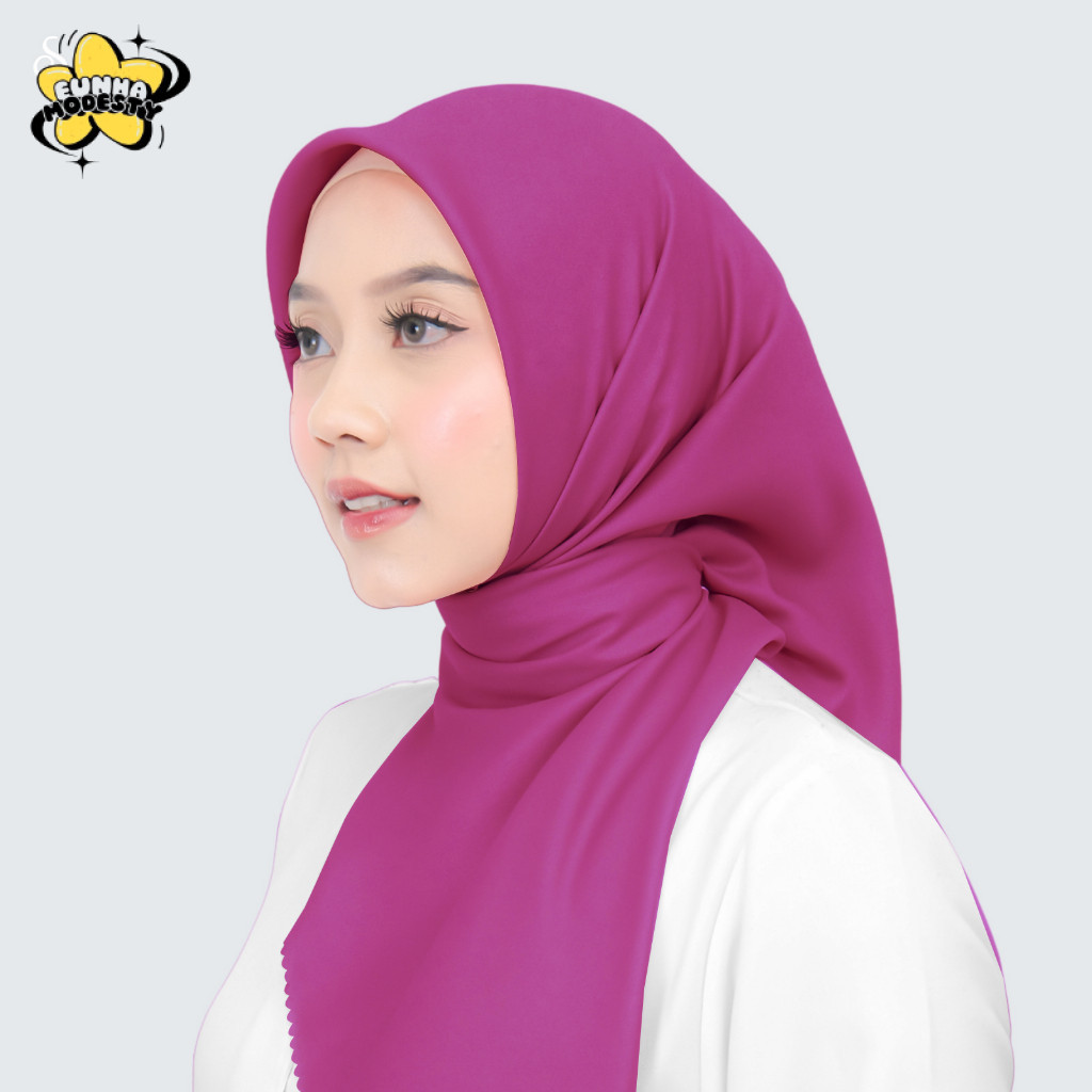 Hijab Segiempat Shinar Ansania Glamour Best Quality Size 110X110 Pinggiran Lacer Cut / Hijab Segi Em