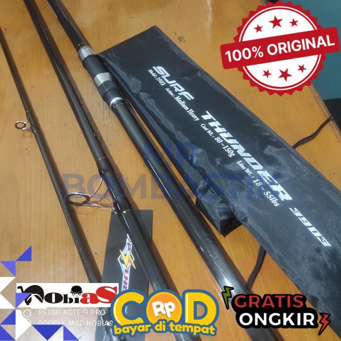 joran pancing laut sambung 3 AXZ SURF THUNDER 390. 420. 450 - 390 -bomb