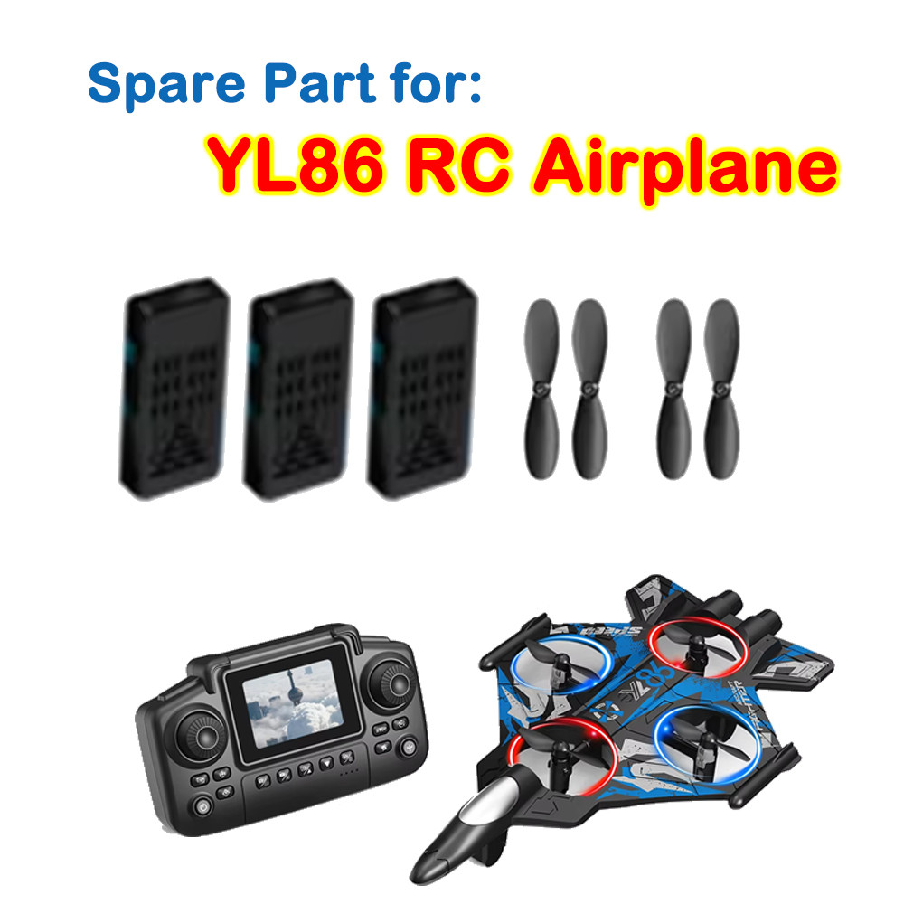 YL86 AIrplane Spare Part Accessory YL86 Propeller Blade Maple Leaf / 3.7V 500mAh Battery Part