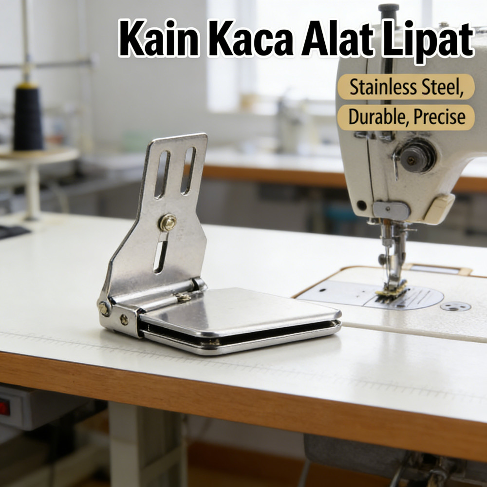 Pembuat Pinggiran Kain Mesin Jahit 4 Lipatan Ganda Alat Lipat Kain Corong Kelim Bisban Mesin Jahit U