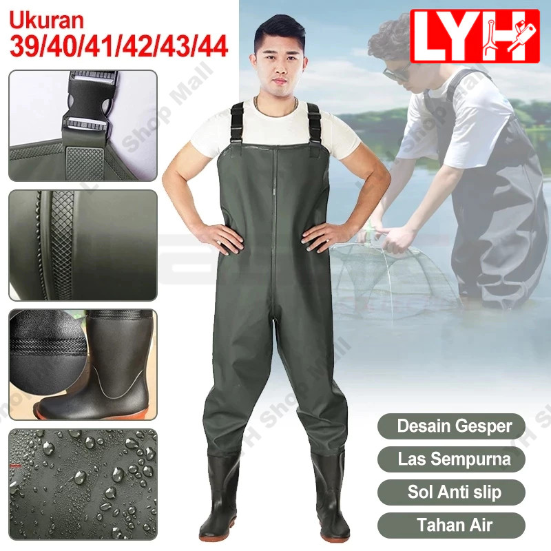 READY Celana Wader Mancing Celana Pancing Waterproof Celana Wader Pancing Sepatu Wader Pancing Celan