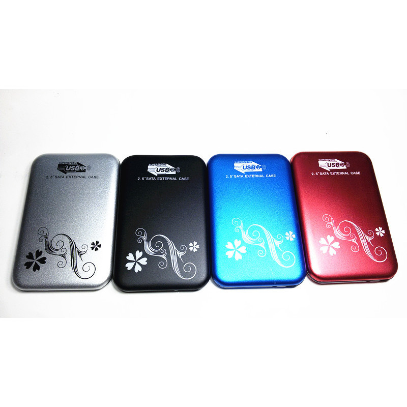 flower pattern High Speed 2. 5" SATA USB 3.0 External HDD Hard Disk Drive Enclosure Case Caddy