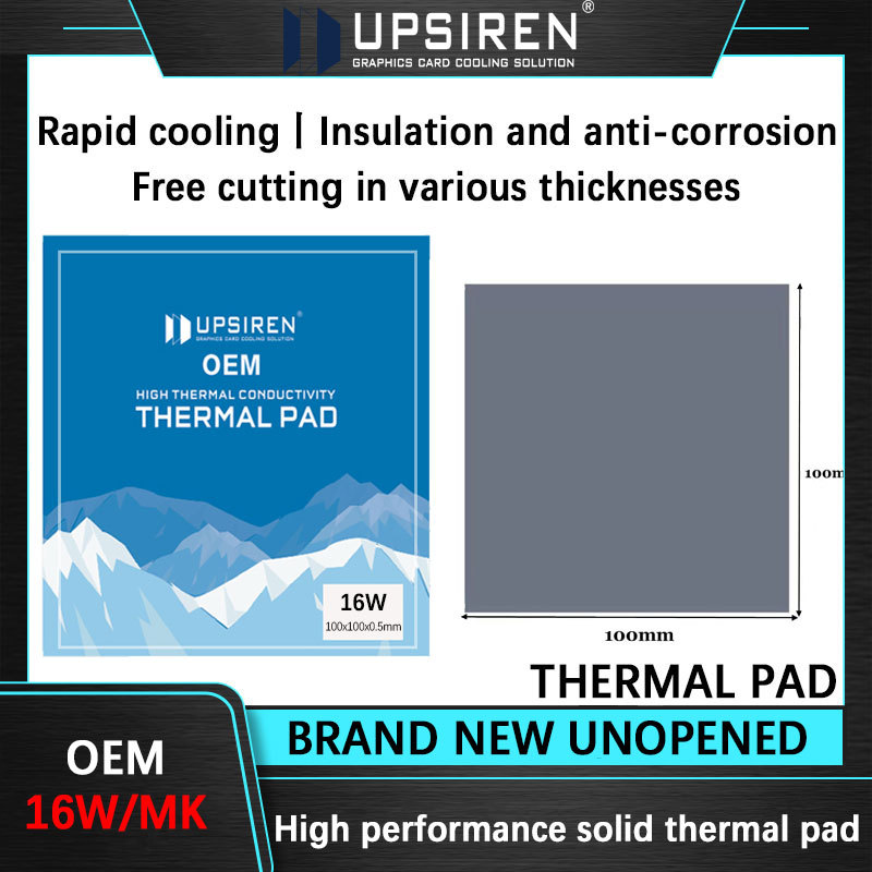 Upsiren OEM 16W Heat Dissipation Silicone Pad CPU/GPU Graphics Card Water Cooling Thermal Pad Silico