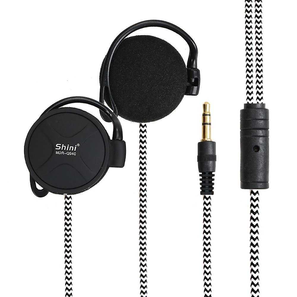 Headphone Kabel Earhook Clip-on Sporty Jack 3.5mm, Headset Sport Cantol Telinga Nyaman Tanpa Mic - M