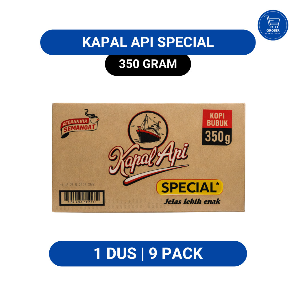 KOPI KAPAL API SPECIAL 350 GRAM 1 DUS ISI 9 PCS – GROSIR MURAH
