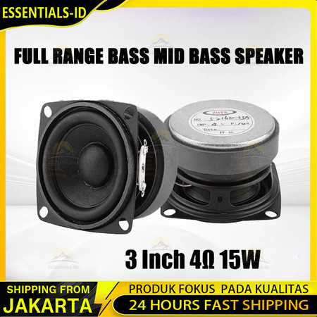 Speaker 3 Inch LG-6015 Super Bass 4 Ohm 15W-25W Woofer Subwoofer