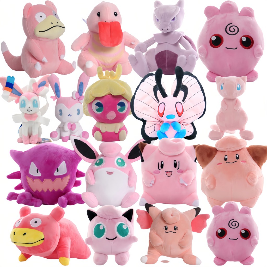 Pokemon Pikau Butterfree Plush Toy Mewtwo Stuffed Doll Jigglypuff Lickitung Sylveon Haunter Gengar P