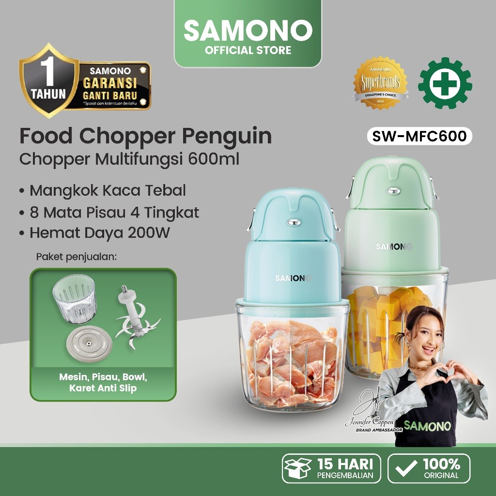 SAMONO Food Chopper 600ml Serbaguna coper daging dan bumbu chopper daging dan bumbu coper bumbu serb