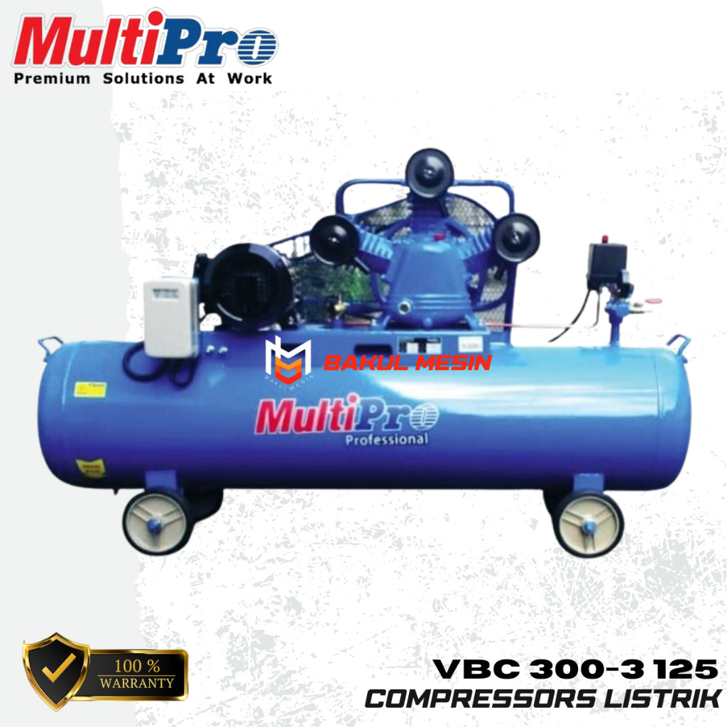 multipro VBC-300-3/125 Kompresor Angin Belt Drive