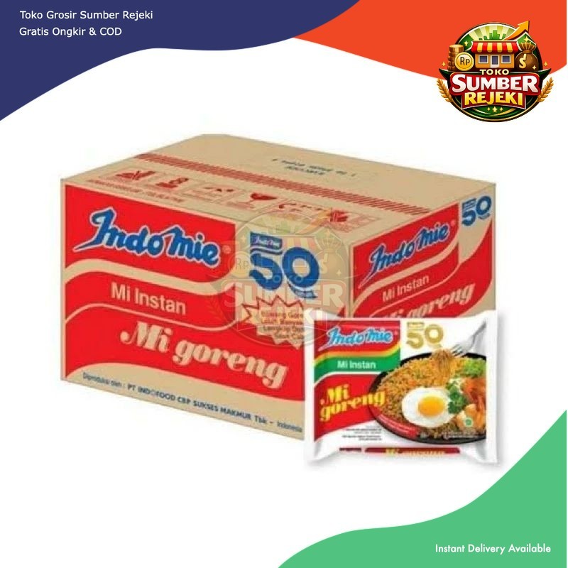 Grosir Sumber Rejeki - MIE GORENG INDOMIE 1 DUS ISI 40PCS