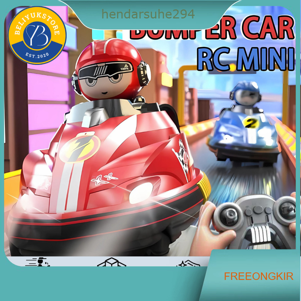 Mainan Gokart / Mainan Anak Bomb Bomb Car Remote Control / Mainan Anak Mobil 2in1 / Bumper Car RC Mi