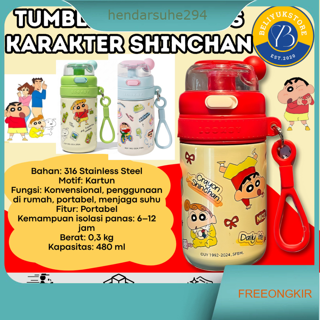 Tumbler Sinchan / Tumbler Karakter Sinchan / Botol Tempat Minum Sinchan / Tempat Minum Sinchan