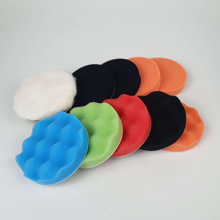 Busa Spon Sponge Poles Polishing Pad Motor Mobil Set 5 inch 10 Pcs