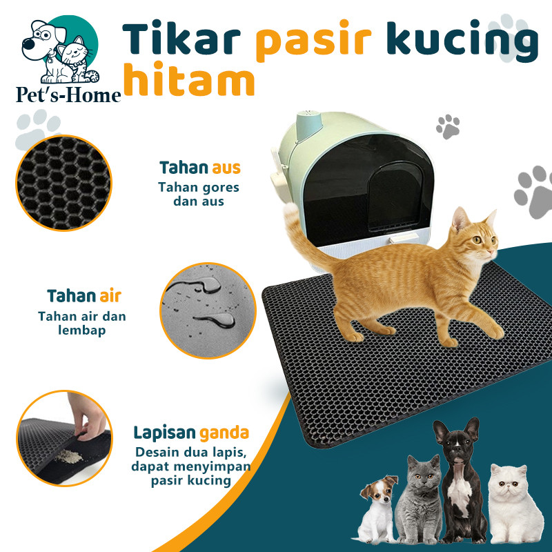 Karpet Pasir Kucing  Keset Pasir Kucing Anjing Pet Litter Mat Double Layer EVA~Keset Pasir Hewan