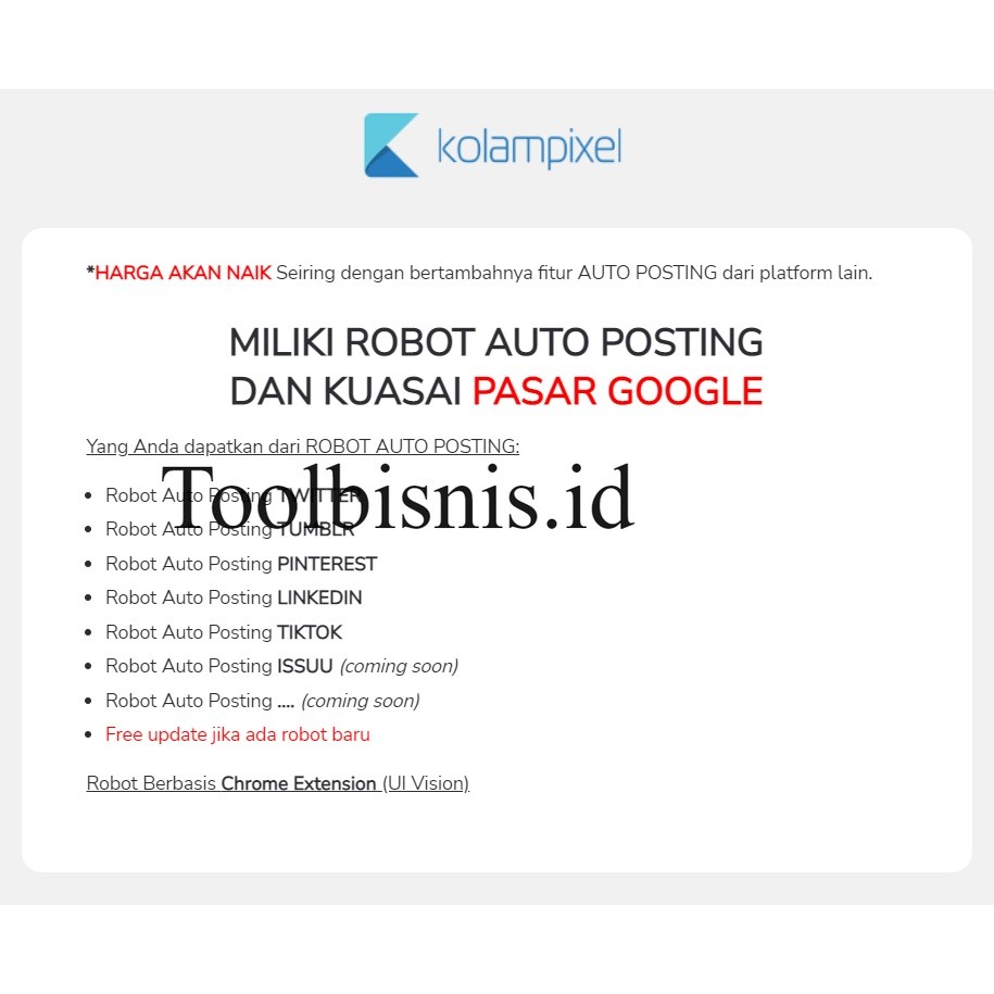 Software Robot Auto Posting Menggunakan Extensi Chrome Bukan iMacros DIGITAL MARKETING TOKO ONLINE I