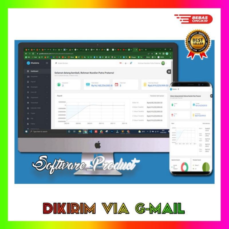 Aplikasi HRD HRIS PAYROLL Untuk Penggajian Absensi Cuti Karyawan - Soft Office - Aplikasi Kantor