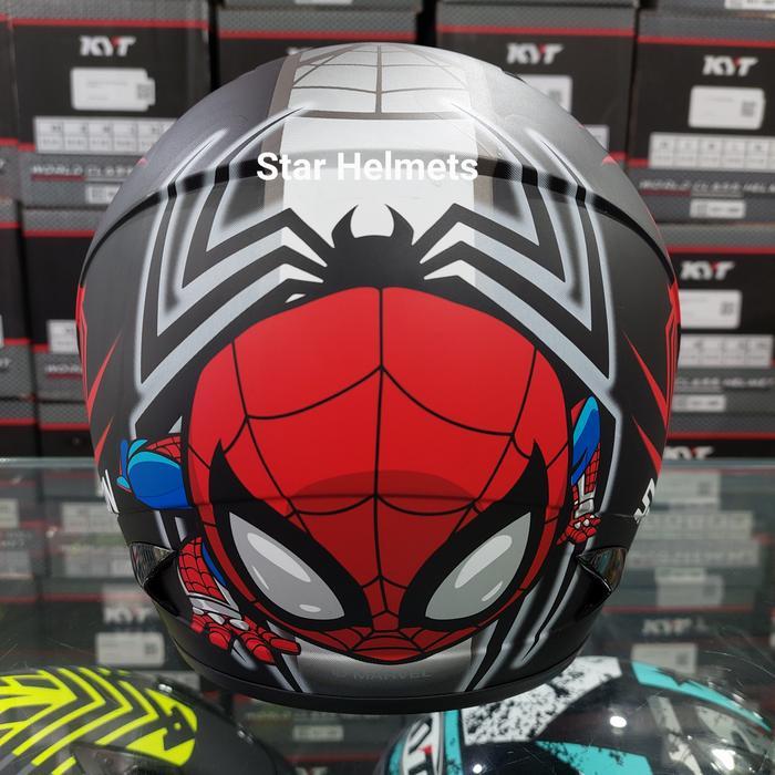 Helm Anak MDS R3 Junior Spiderman #6 Black Doff - S