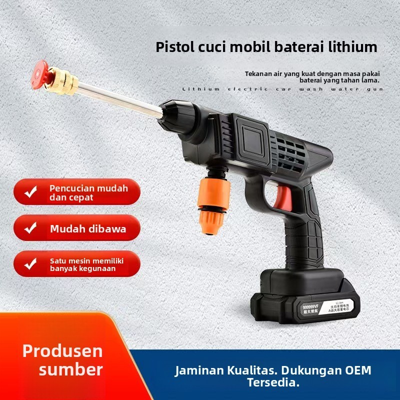 Pistol Air Cuci Mobil Nirkabel Baterai Lithium