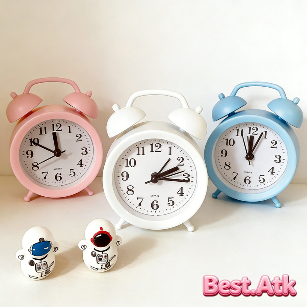 Jam Alarm Jam Beker Doff Polos Jam Alarm anak-anak Jam alarm siswa Jam Dinding Versi baterai