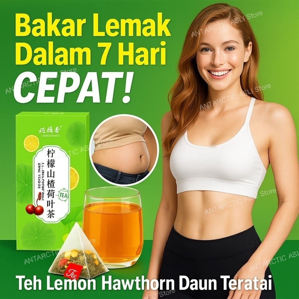 [Turunkan Berat Badan] Teh Pelangsing Cepat/Teh Detoks Lemon/Serai/Hawthorn/Daun Teratai Pelangsing 