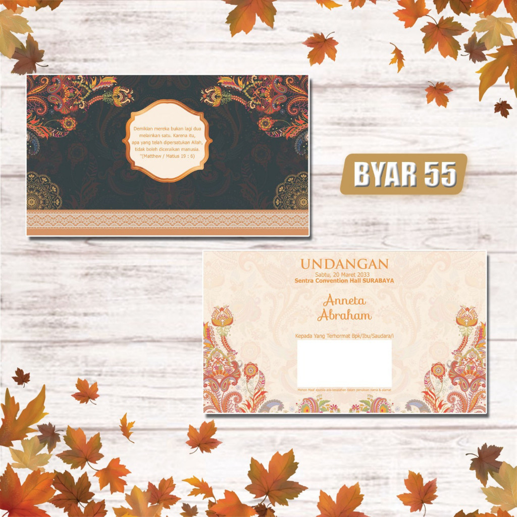 Blangko Undangan  Byar 55  Paper Wedding