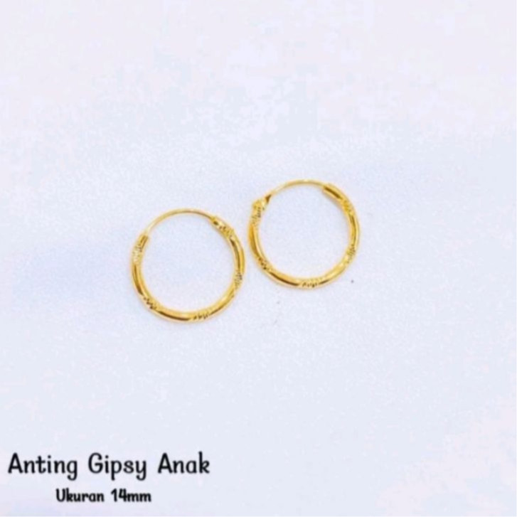 Aksesoris Cantik Anting  gipsy ulir titanium gold anti karat perhiasan anak wanita. Mama.Jewelry