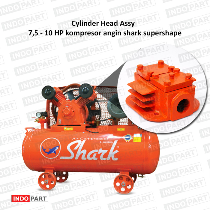 Cylinder Head Assy Kompresor Angin Shark Supershape 7.5 – 10 HP | Kepala Silinder
