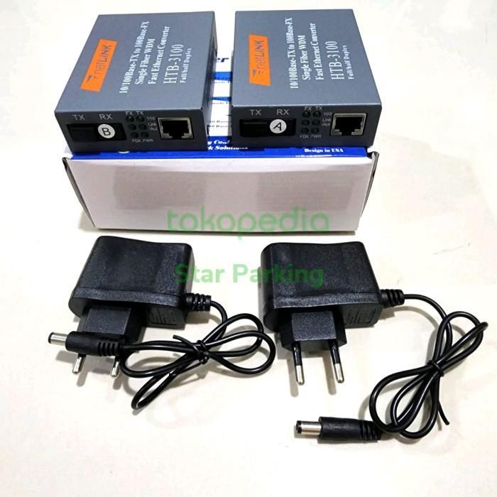 Media Converter HTB 3100 AB HT3100 25KM SC Netlink 10/100Mbps