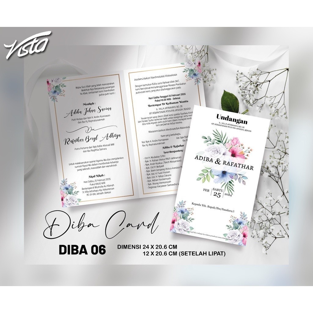 Blangko Undangan   Diba Card 06       Invitation